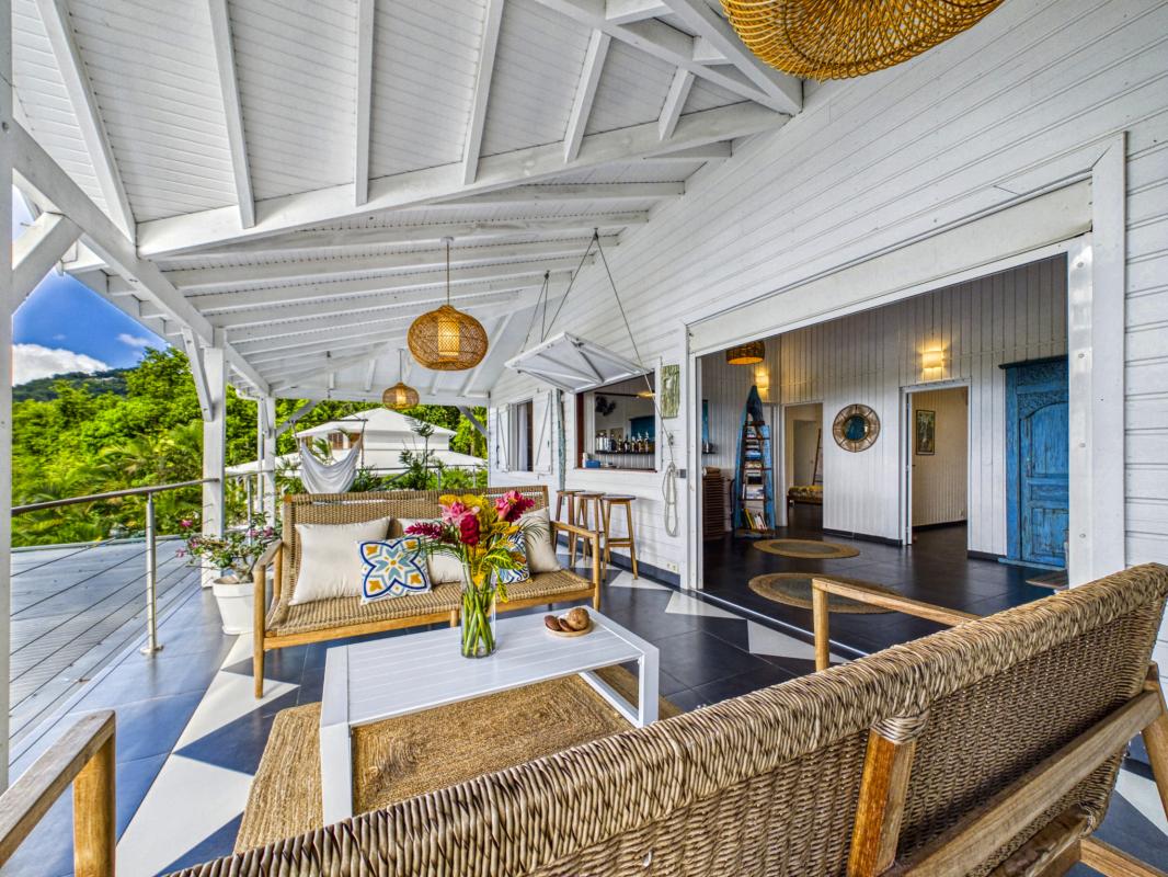 5.Guadeloupe Deshais- location villa 4 chambres 8 personnes avec piscine vue Mer